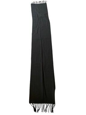 Softer Than Cashmere Black Scarf Fringe Ends